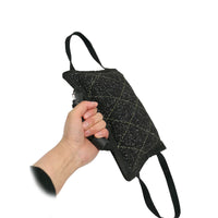 HKM-6368573 Dog Biting Pillow with Thick Double-Layer Nylon Webbing and Coarse Hemp Material - Black Color