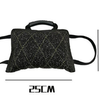 HKM-6368573 Dog Biting Pillow with Thick Double-Layer Nylon Webbing and Coarse Hemp Material - Black Color