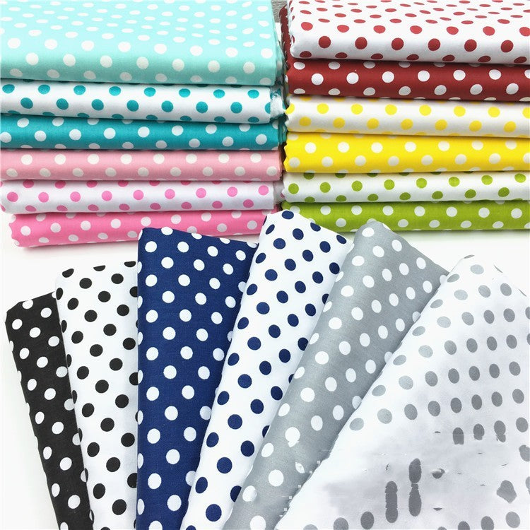 HKM-636883 Cotton Twill Cloth with Dots - 100% Cotton, 160cm Wide, 10m Length