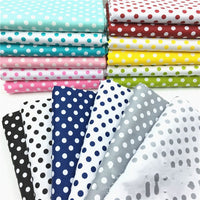 HKM-636883 Cotton Twill Cloth with Dots - 100% Cotton, 160cm Wide, 10m Length