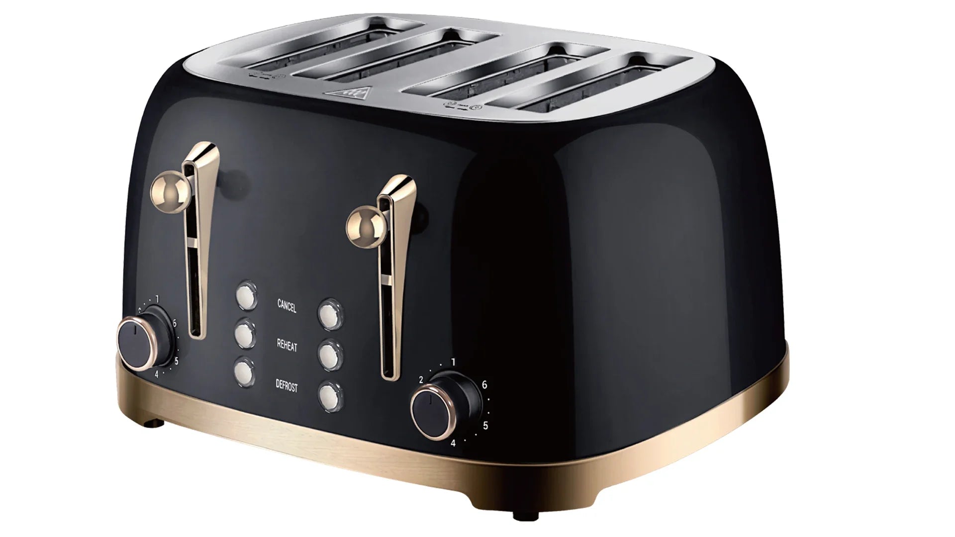 HKM-636947 Retro Stainless Steel 4-Slice Electric Pop-Up Toaster with Grill Function