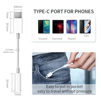 HKM-636947 USB-C to 3.5mm Audio Adapter for Compatible Smartphones and Devices