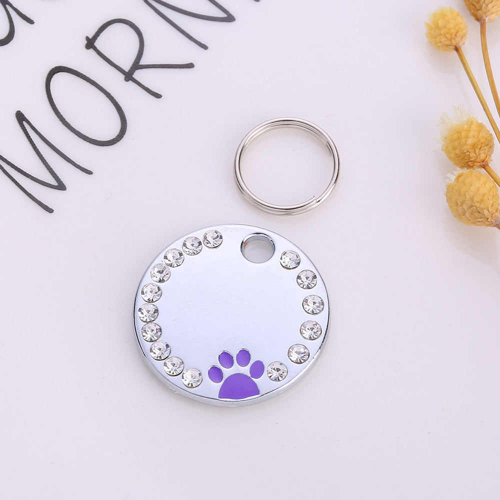 HKM-6369597 Customizable Round Dog Tags in Durable Metal Material