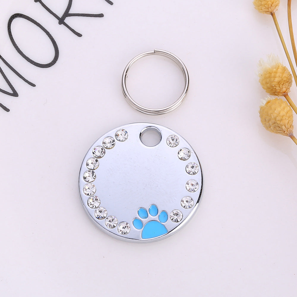 HKM-6369597 Customizable Round Dog Tags in Durable Metal Material