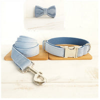 HKM-6369725 Blue Polyester Cowboy Dog Collar - Stylish and Durable Pet Accessory