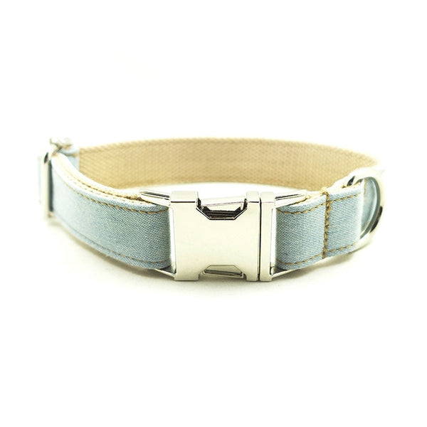 HKM-6369725 Blue Polyester Cowboy Dog Collar - Stylish and Durable Pet Accessory
