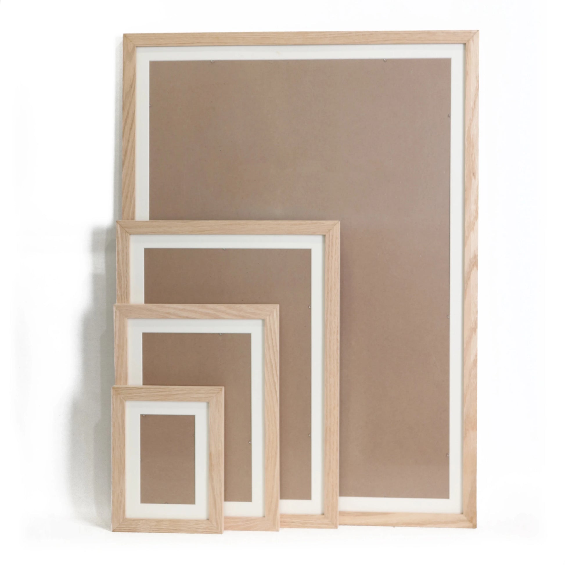 HKM-637075 Elegant Solid Hardwood Oak Photo Frame for A2, A3, A4 Prints - Wall Mount Art Decor