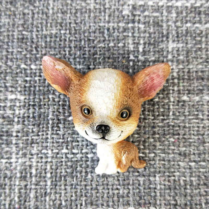 HKM-6371005 Cute Cartoon Dog Refrigerator Magnet - Resin Animal Decor