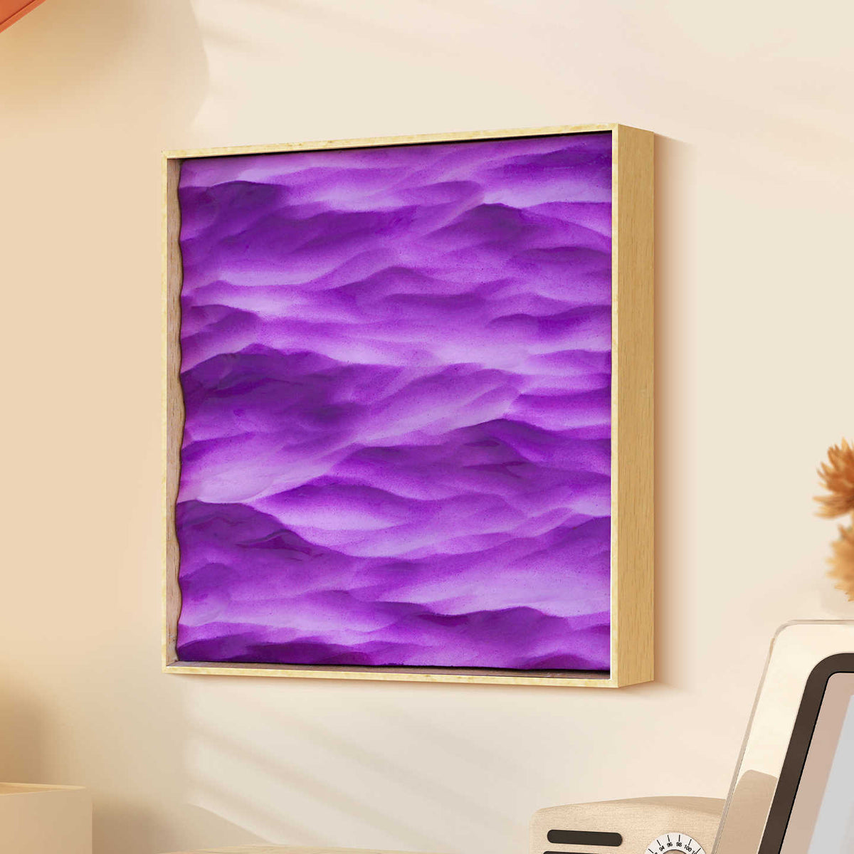 HKM-637139 Three-Dimensional Sea Decorative Painting in Solid Wood Frame