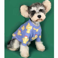 HKM-6371517 Cactus Pattern Acrylic Sweater in Purple and Yellow - Available in Multiple Sizes