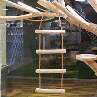HKM-637203 Cat Climbing Frame with Lifting Ladder and 50m Hemp Rope, Silk Flower Design, 1 Meter High