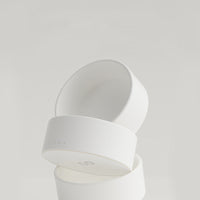 HKM-6373693 Moon Half Double Cat and Small Dog Bowl - Ceramic Design in Gray-Green & Milky White