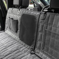 HKM-6375357 Detachable Split Pet Car Mat for Dogs - Gray and Black, 137x147cm, Cloth Material