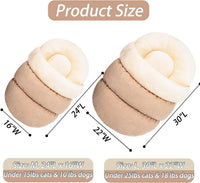 HKM-6376765 Ultra Soft Plush Cat and Dog Bed - Self-Warming Anti-Slip Cave Nest for Indoor Use