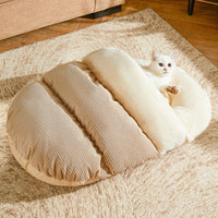 HKM-6376765 Ultra Soft Plush Cat and Dog Bed - Self-Warming Anti-Slip Cave Nest for Indoor Use