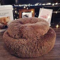 HKM-6377533 Thick Plush Round Pet Kennel with Anti-Skid Bottom - Durable, Waterproof & Moisture-Proof Design