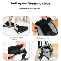 HKM-6378557 Elderly Dog Back-Style Auxiliary Strap in Heather Gray, Size S (Waist 40-46, Leg Circumference 24)