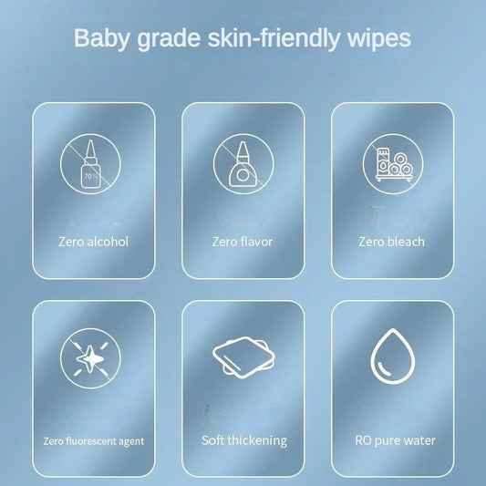 HKM-6378941 Gentle Plant-Based Pet Wipes for Dogs and Cats - 80 Unscented Cleaning Wipes for Paws, Ears, and Eyes