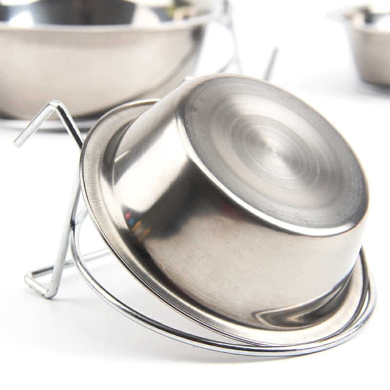 HKM-6379453 Stainless Steel Hanging Dog Food Bowl - Available in 11cm, 13cm, and 17cm Sizes