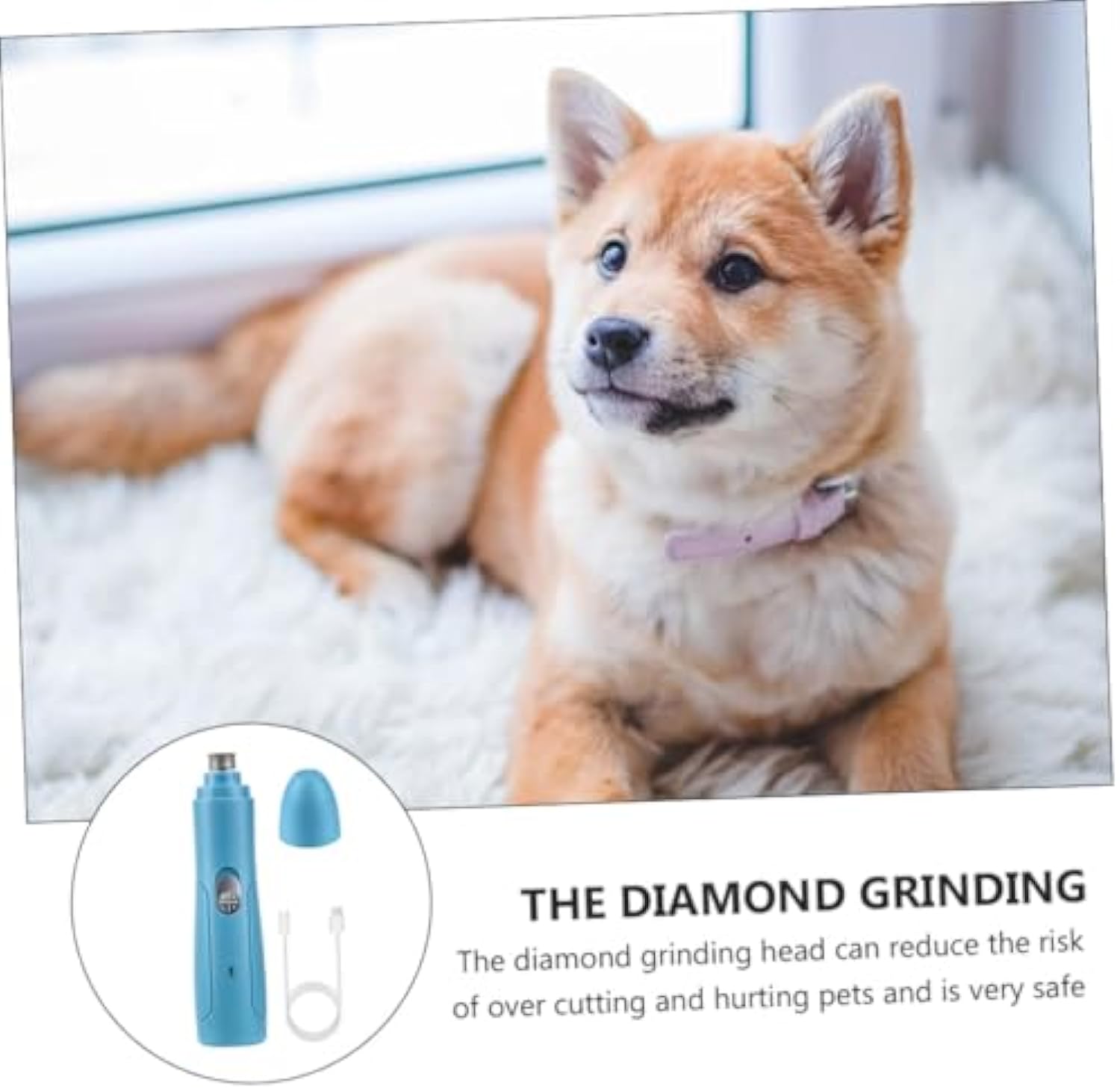 HKM-6380733 Electric Pet Nail Grinder and Polisher for Safe Claw Trimming and Grooming