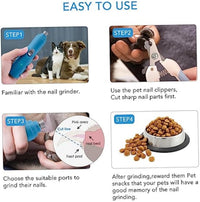 HKM-6380733 Electric Pet Nail Grinder and Polisher for Safe Claw Trimming and Grooming