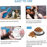 HKM-6380733 Electric Pet Nail Grinder and Polisher for Safe Claw Trimming and Grooming