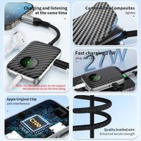 HKM-638099 3-in-1 Lightning to 3.5mm + 8-Pin Headphone Jack Adapter with Fast Charging Capability