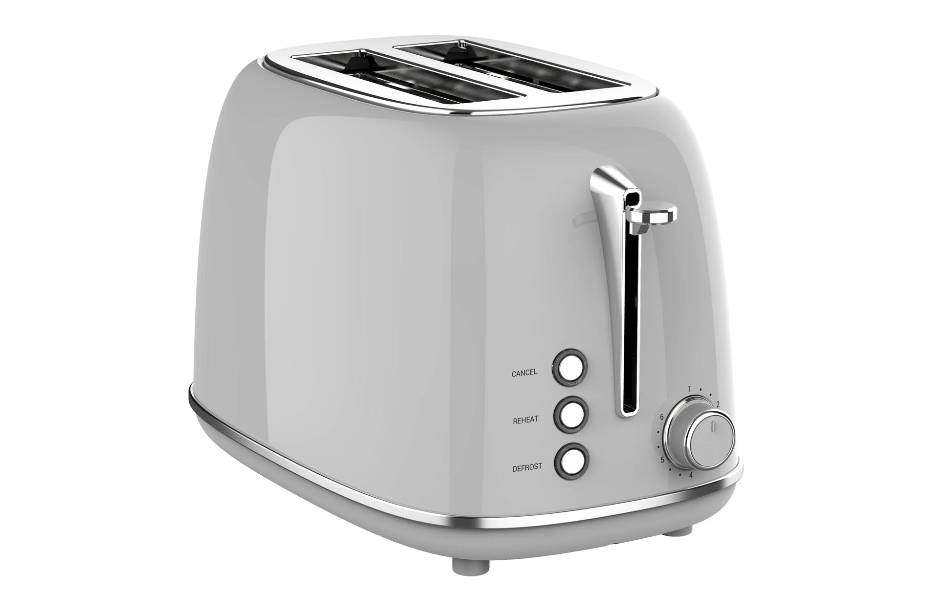 HKM-638099 Extra Wide Slot 2-Slice Retro Design Toaster with 6 Browning Levels, Reheat, and Defrost Functions