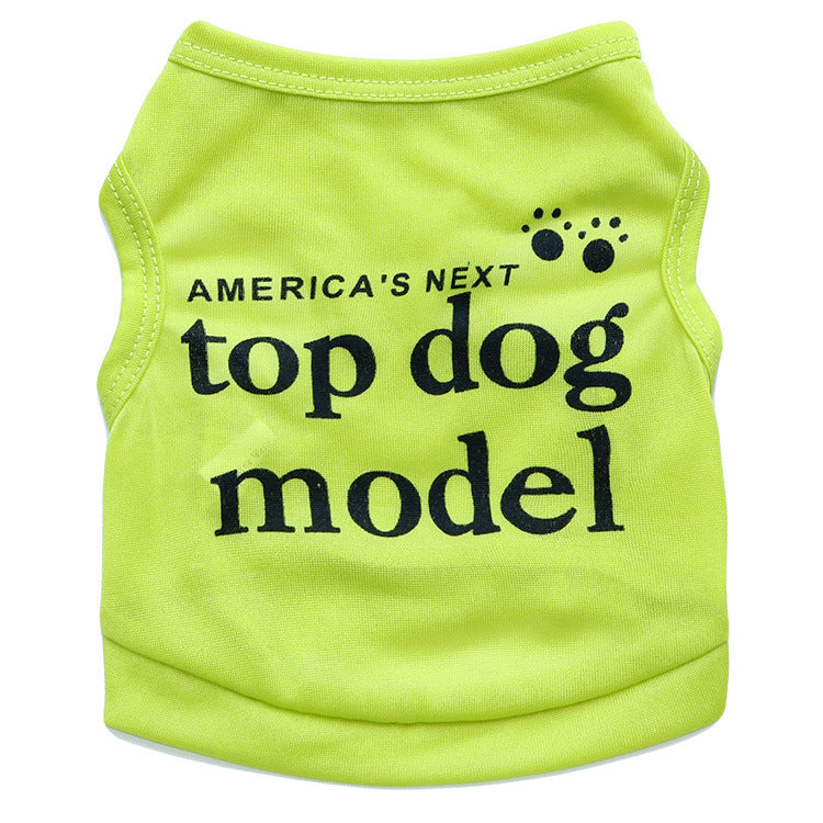 HKM-6381629 Ultra-Thin Breathable Polyester Dog Vest for Spring and Summer in Blue, Green, Pink, Rose Red