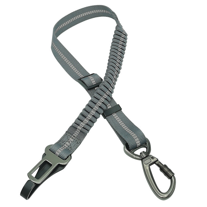 HKM-6381885 Elastic Adjustable Dog Car Seat Belt, Reflective Polyester Safety Harness for All Dog Sizes