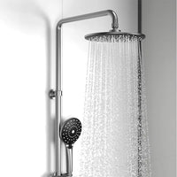 HKM-638227 Luxury Copper Shower Faucet Set with Rainfall and Jet Massage Functions, Chrome Finish