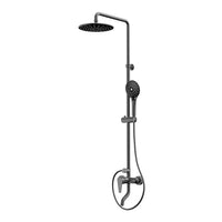 HKM-638227 Luxury Copper Shower Faucet Set with Rainfall and Jet Massage Functions, Chrome Finish