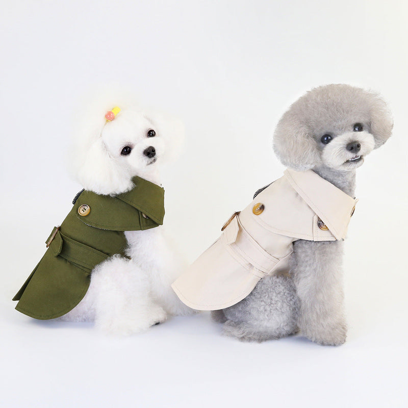 HKM-6383421 Stylish Polyester Dog Clothing in Khaki, Navy Blue, Green - Sizes S to XXL