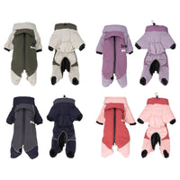 HKM-6383805 Reflective Cotton Dog Jacket in Tulip Pink, Tea Green, Violet Purple, Blue - Sizes XL to 5XL