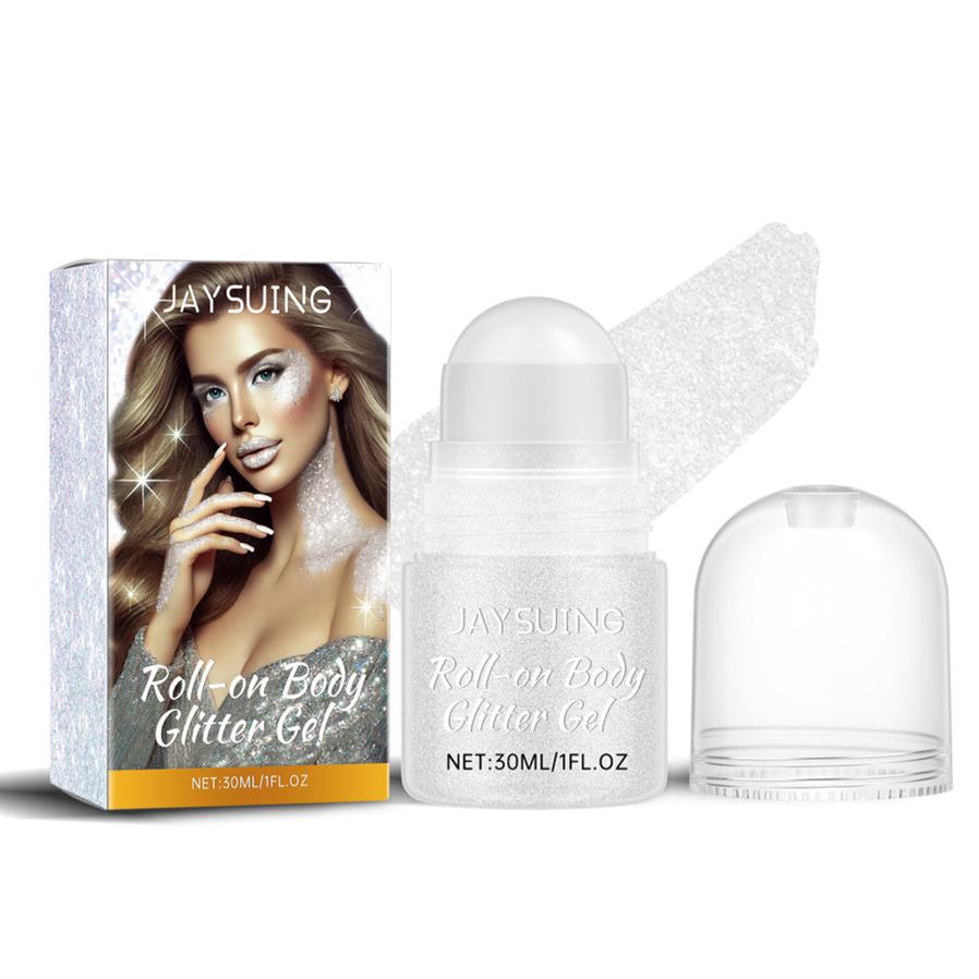 HKM-638419 Glitter Roll 30ML Eye Shadow in White | Sparkling Finish for Vibrant Looks