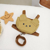 HKM-6384829 Pet Dog Canvas Backpack in Pink and Brown - Sizes S & L, All-Season Design