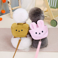 HKM-6384829 Pet Dog Canvas Backpack in Pink and Brown - Sizes S & L, All-Season Design