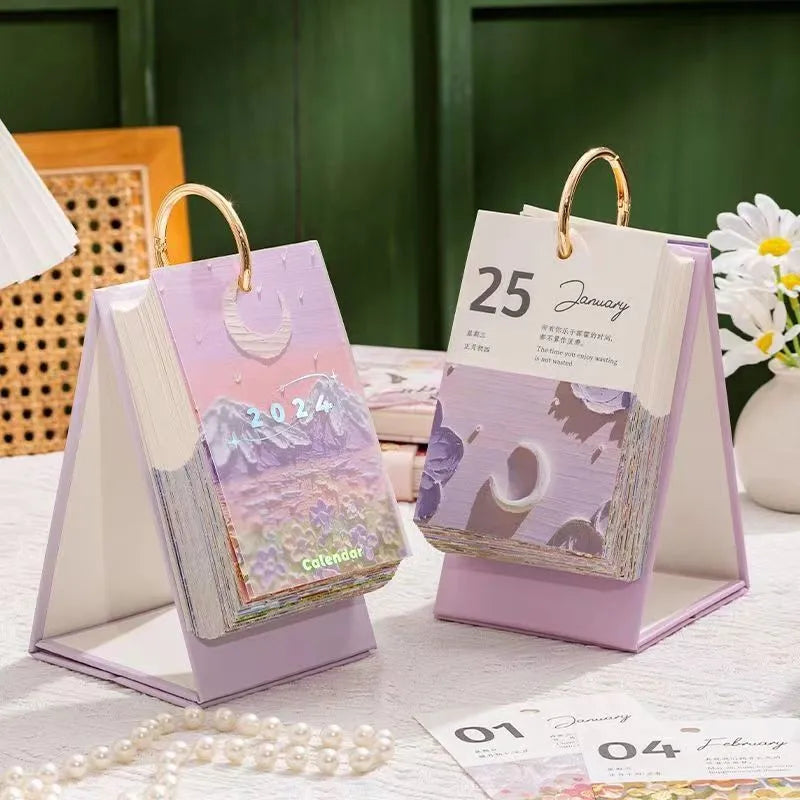 HKM-638483 Custom Full Colour Monthly Executive Wall Desk Calendar 2024 with Logo Printing