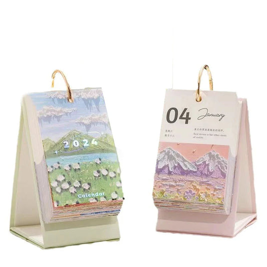 HKM-638483 Custom Full Colour Monthly Executive Wall Desk Calendar 2024 with Logo Printing