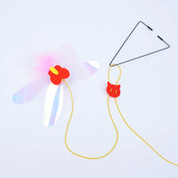 HKM-6385853 Hanging Dragonfly Cat Chew Toy with Teaser Stick for Interactive Play
