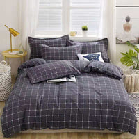 HKM-638675 Brushed Bed Sheet and Duvet Cover Set with Multiple Stylish Designs