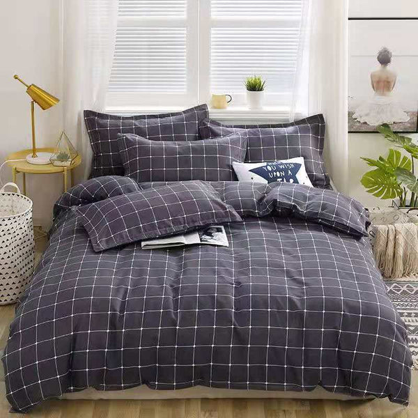 HKM-638675 Brushed Bed Sheet and Duvet Cover Set with Multiple Stylish Designs