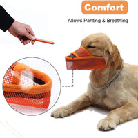 HKM-6388285 Breathable Mesh Dog Muzzle for Anti-Biting, Anti-Barking, and Controlled Eating - Suitable for Large, Medium, and Small Dogs
