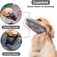 HKM-6388285 Breathable Mesh Dog Muzzle for Anti-Biting, Anti-Barking, and Controlled Eating - Suitable for Large, Medium, and Small Dogs