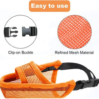 HKM-6388285 Breathable Mesh Dog Muzzle for Anti-Biting, Anti-Barking, and Controlled Eating - Suitable for Large, Medium, and Small Dogs