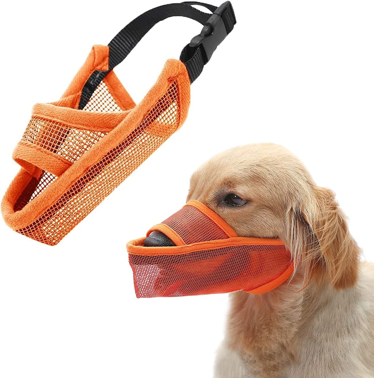 HKM-6388285 Breathable Mesh Dog Muzzle for Anti-Biting, Anti-Barking, and Controlled Eating - Suitable for Large, Medium, and Small Dogs