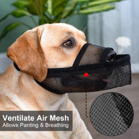 HKM-6388285 Breathable Mesh Dog Muzzle for Anti-Biting, Anti-Barking, and Controlled Eating - Suitable for Large, Medium, and Small Dogs