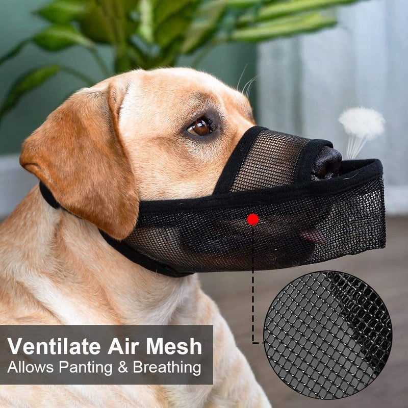 HKM-6388285 Breathable Mesh Dog Muzzle for Anti-Biting, Anti-Barking, and Controlled Eating - Suitable for Large, Medium, and Small Dogs