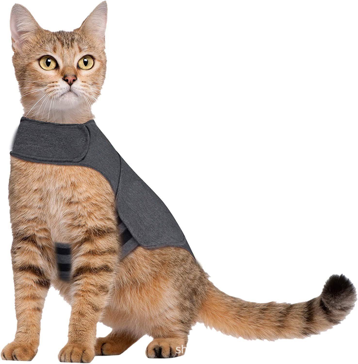 HKM-6389181 Summer Dark Gray Pet Vest for Dogs and Cats - Available in Sizes S, M, L, Made of Durable Polyester