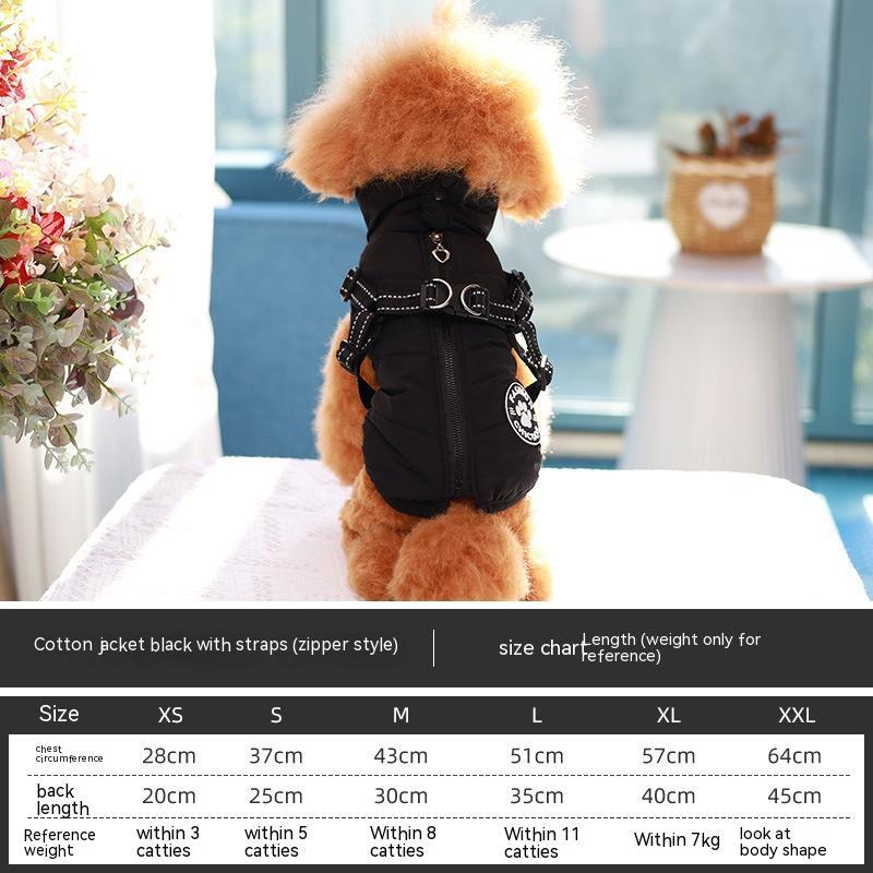 HKM-6389437 Adjustable Pet Cotton Vest with Traction for Comfort and Support